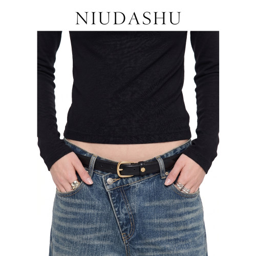 牛大叔NIUDASHU皮带女真皮装饰