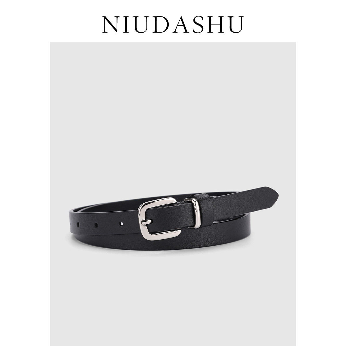 2026新款春夏皮带女真皮装饰牛皮韩版百搭针扣配牛仔裤腰带女黑色