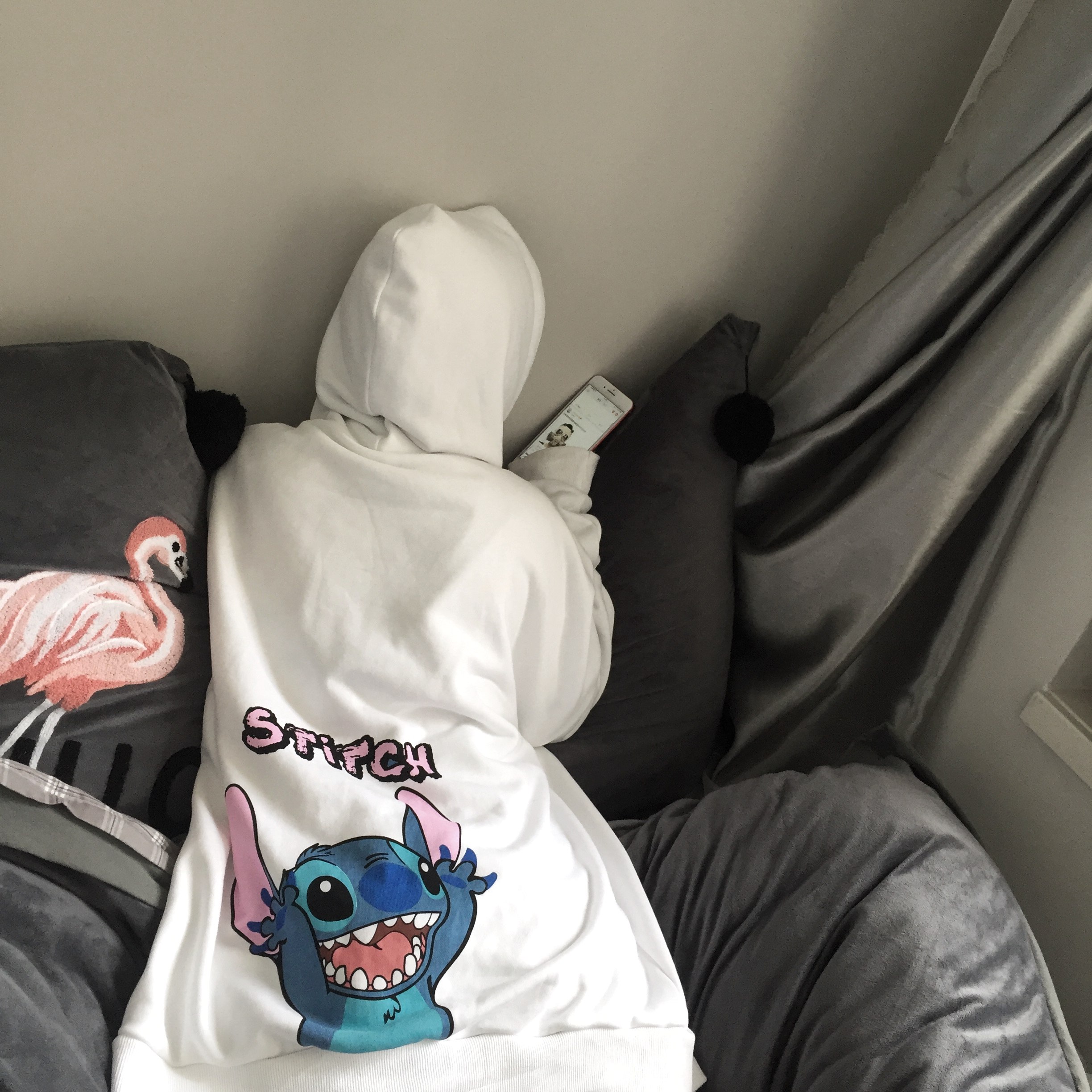 日春 2020春季动漫ins史迪奇情侣连帽卫衣oversize港风慵懒宽松男|msdalam kategori Pakaian Lelaki, sweater - dari Buy2taobao.com untuk memberikan perkhidmatan ejen Taobao profesional membeli