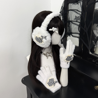 1Gangster Inn原创耳罩保暖甜美可爱防寒亚文化折叠毛绒耳捂耳包