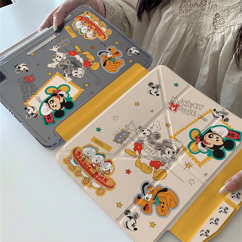 米奇唐老鸭适用ipadair11pro11英寸air4/5/6/7/8pro1/2/3/4代12.9英寸minni/6/7ipad10防弯case保护套轻薄
