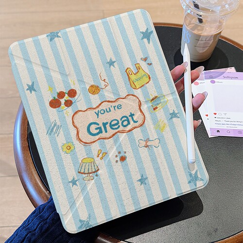 条纹日记本小米平板5/6/7/8 Pro 11.2英寸红米Redmipad2sepro11英寸oppopadair5/6一加pad2平板套壳