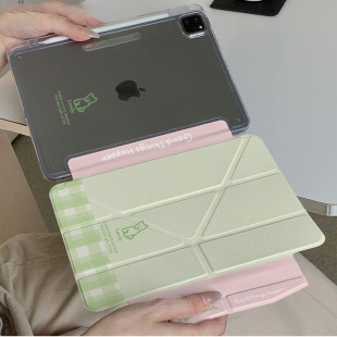 搭扣升级款新款ipadari7pro11保护minni67壳11寸亚克力背板轻薄可爱卡通10.2寸iPad AiriPad7/8/9iPad 保护套