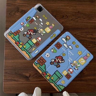 CJ马里奥适用苹果26款ipad12款A18代air11M4pro13保护air678保护壳套11寸轻薄硬壳防弯ipad case10.9英寸