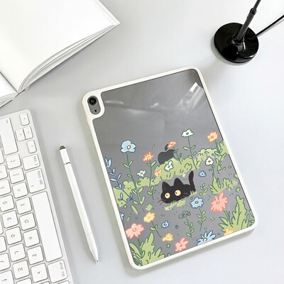 躲猫猫单壳适ipad11代pro10保护air678壳11英寸A18air5M4英寸亚克力背板卡通ipadcase10.2防弯保护套