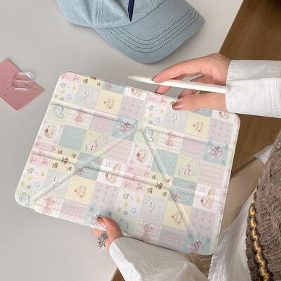 蛋糕猫咪适用于ipad11代12代pro10保护air678壳11英寸A18air5M4英寸亚克力背板轻薄ipd10.2防弯case保护套