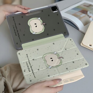 绿色青苹果用于ipadair11pro11英寸air4/5/6/7/8pro1/2/3/4代12.9英寸minni4/5/6/7ipad10防弯case保护套