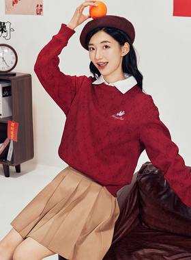 乔丹质燥女套头衫2026年春季新款休闲卫衣商场同款QDLWD2261245B