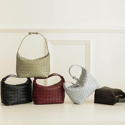 GUANG.SU编织饭盒包腋下包时尚高级感女包里外羊皮大容量手拎包