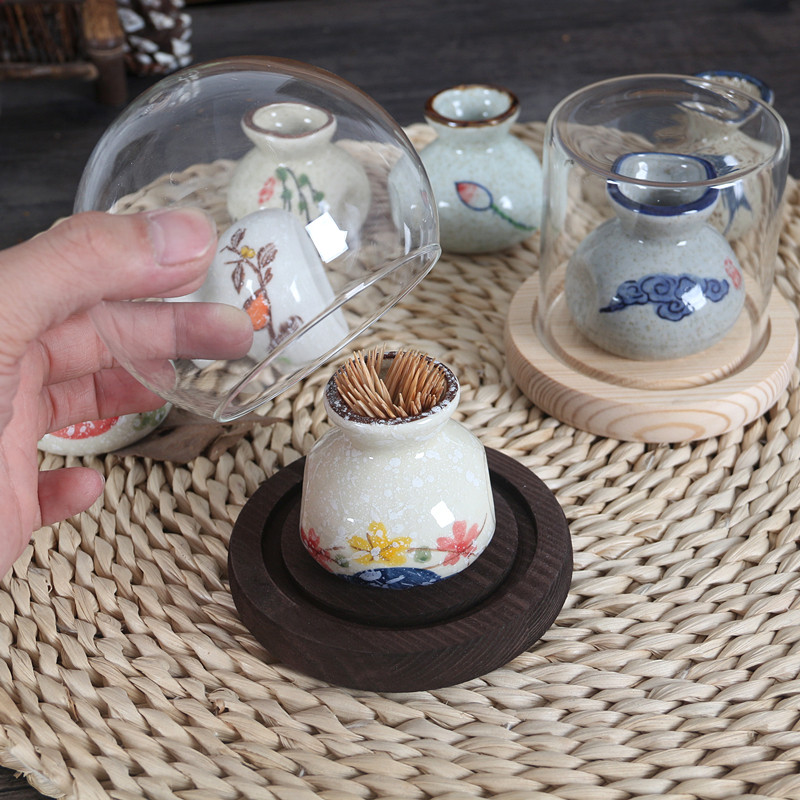 小众牙签盒复古陶瓷牙签筒家用个性创意轻奢牙线棉签收纳摆件特色,收纳整理,牙签筒,淘宝优惠券,粉丝福利购,淘宝优惠卷