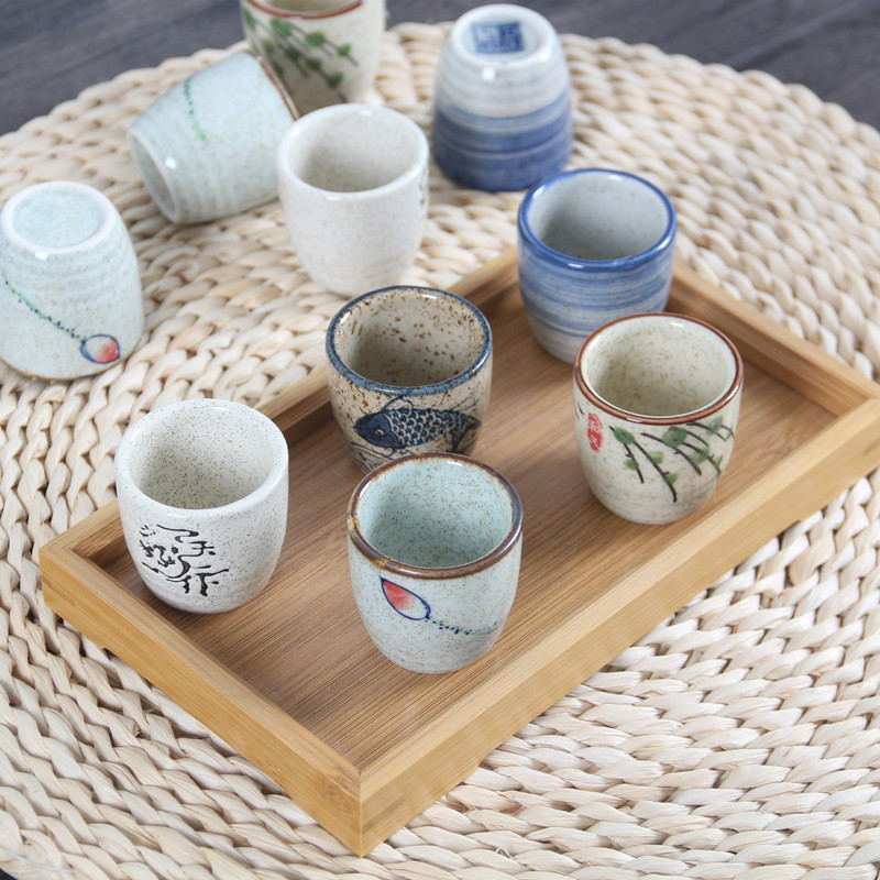 迷你小号酒盅清酒杯复古酒杯烈酒杯陶瓷酒具白酒黄酒杯一口杯创意,餐饮具,白酒杯,淘宝优惠券,粉丝福利购,淘宝优惠卷