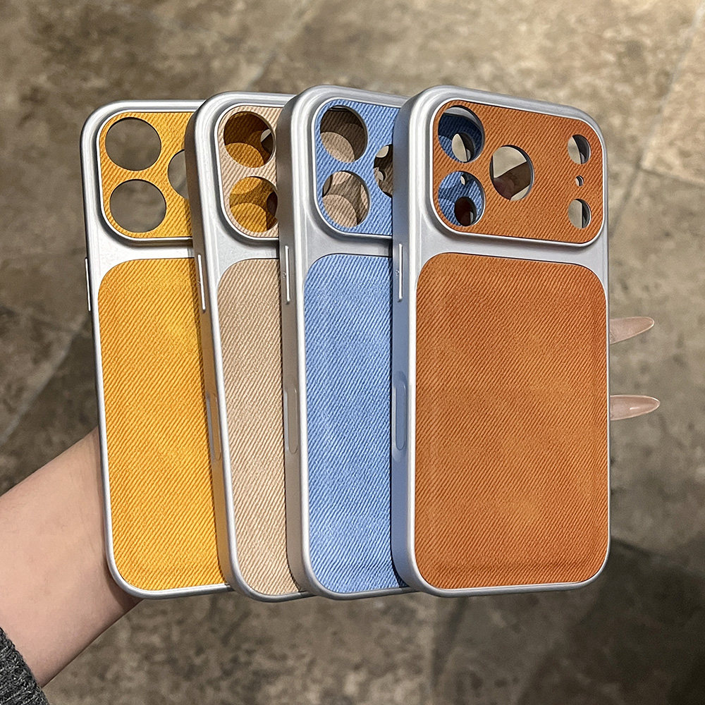 大视窗纯色牛仔帆布适用于苹果17