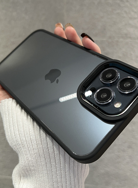 新款黑色透明适用苹果14promax手机壳iPhone14高级感13Pro全包12防摔超薄plus的高档11网红爆款por简约十四pm