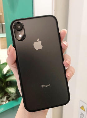 磨砂高级感黑色适用苹果xr手机壳iphonex新款2022年女硅胶防摔潮爆款xsmax全包保护套透明超薄高端商务男士13