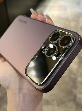 暗紫色超薄裸机适用苹果14promax手机壳iphone14pro新款13磨砂12全包防摔11防尘男女情侣高级感pm超火爆款套