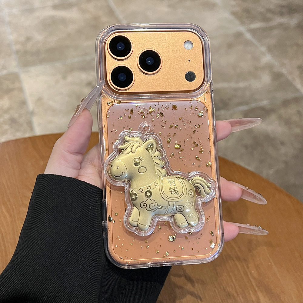 高级金箔滴胶马上有钱适用苹果17