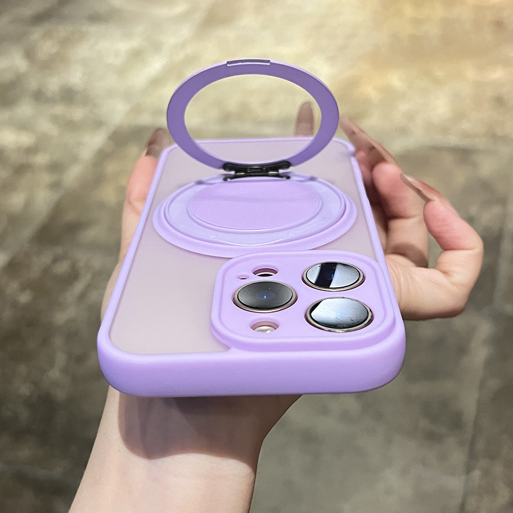 超好看磨砂紫360度旋转磁吸支架