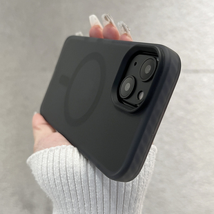 磨砂黑色磁吸充电适用苹果13手机壳iphone13promax新款十三的pm男全包防摔14promax高级感Magsafe超火12散热i