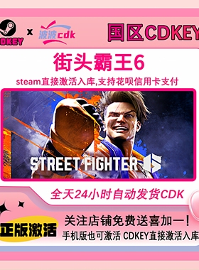 街头霸王6 正版Steam激活码 国区CDKEY 现货秒发 Street Fighter6