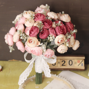 手捧花仿真高档新娘婚礼结婚捧花清新森系结婚花球手捧花拍照道具