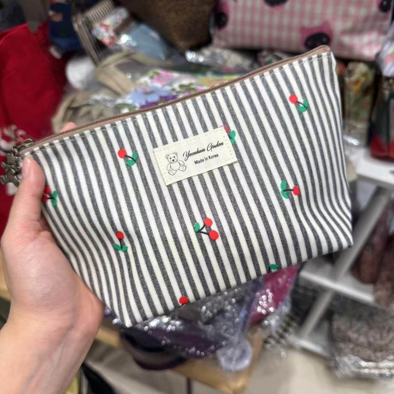 9.4韩国东大门wing中号收纳包化妆包内胆包拉链防水