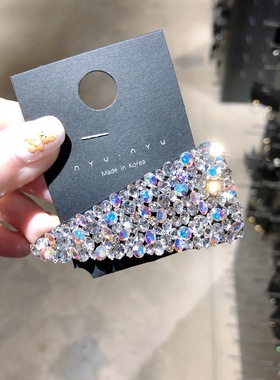 韩国发饰高级感三角水钻发夹侧边夹BB夹东大门nyunyu头饰发卡边夹