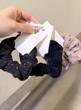 11.22韩国东大门baket发饰毛呢彩色点点小肠发圈