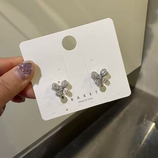 3.24韩国东大门baket耳饰切割闪钻立体蝴蝶耳夹合集