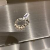 5.8直播韩国vase碎银块珍珠戒指925纯银指环