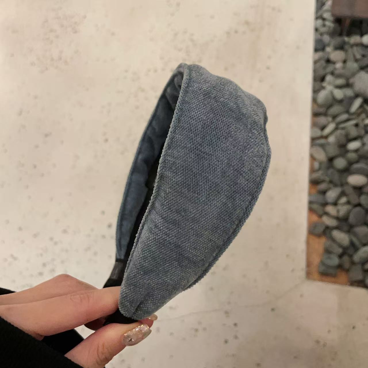 10.27韩国东大门baket发饰秋冬纯色短绒质感宽边发箍