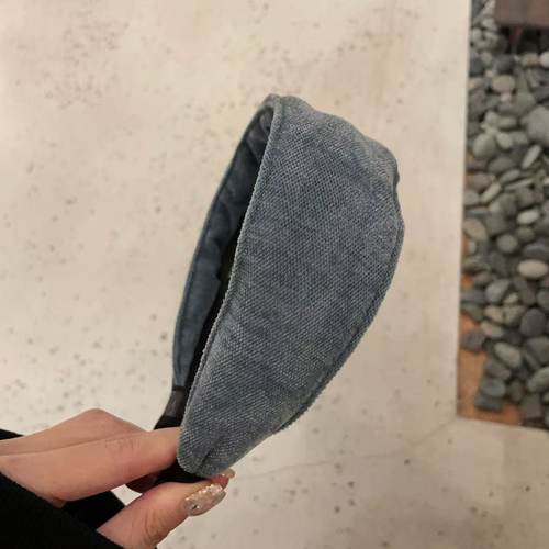 10.27韩国东大门baket发饰秋冬纯色短绒质感宽边发箍