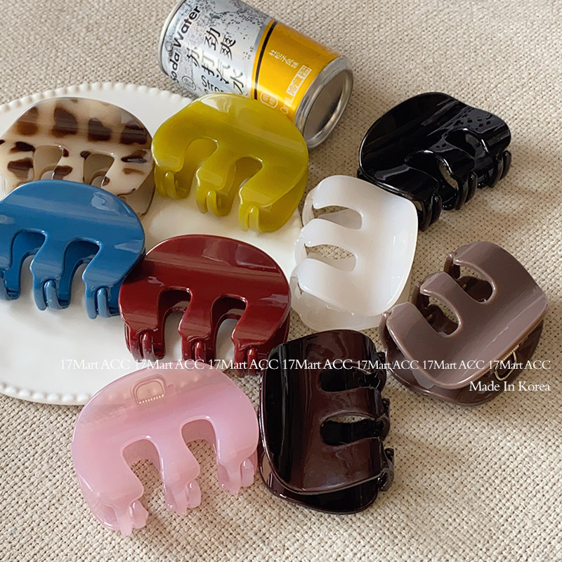 韩国亚克力M形抓夹气质百搭鲨鱼夹后脑勺盘发夹高级感发饰品