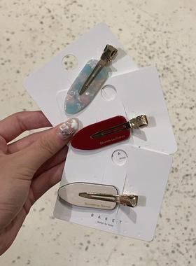 8.12韩国东大门baket发饰晕染法造鸭嘴夹鸭夹边夹发夹金属无痕夹