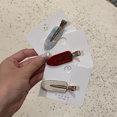 8.12韩国东大门baket发饰晕染法造鸭嘴夹鸭夹边夹发夹金属无痕夹