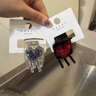 3.24韩国东大门baket发饰砂糖钻爱心闪钻马尾夹发夹