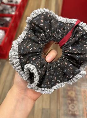 11.30韩国东大门Trois de LEI碎花拼接蕾丝甜美大肠发圈