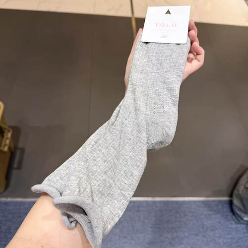 8.19东大门韩国YOLO袜子纯色简约透气袜子