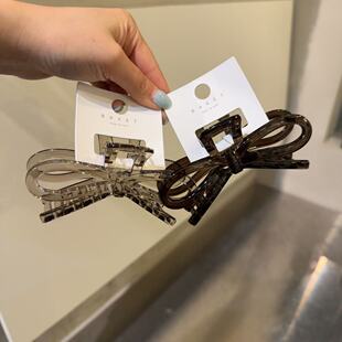 3.4韩国东大门baket发饰亚克力蝴蝶结抓夹