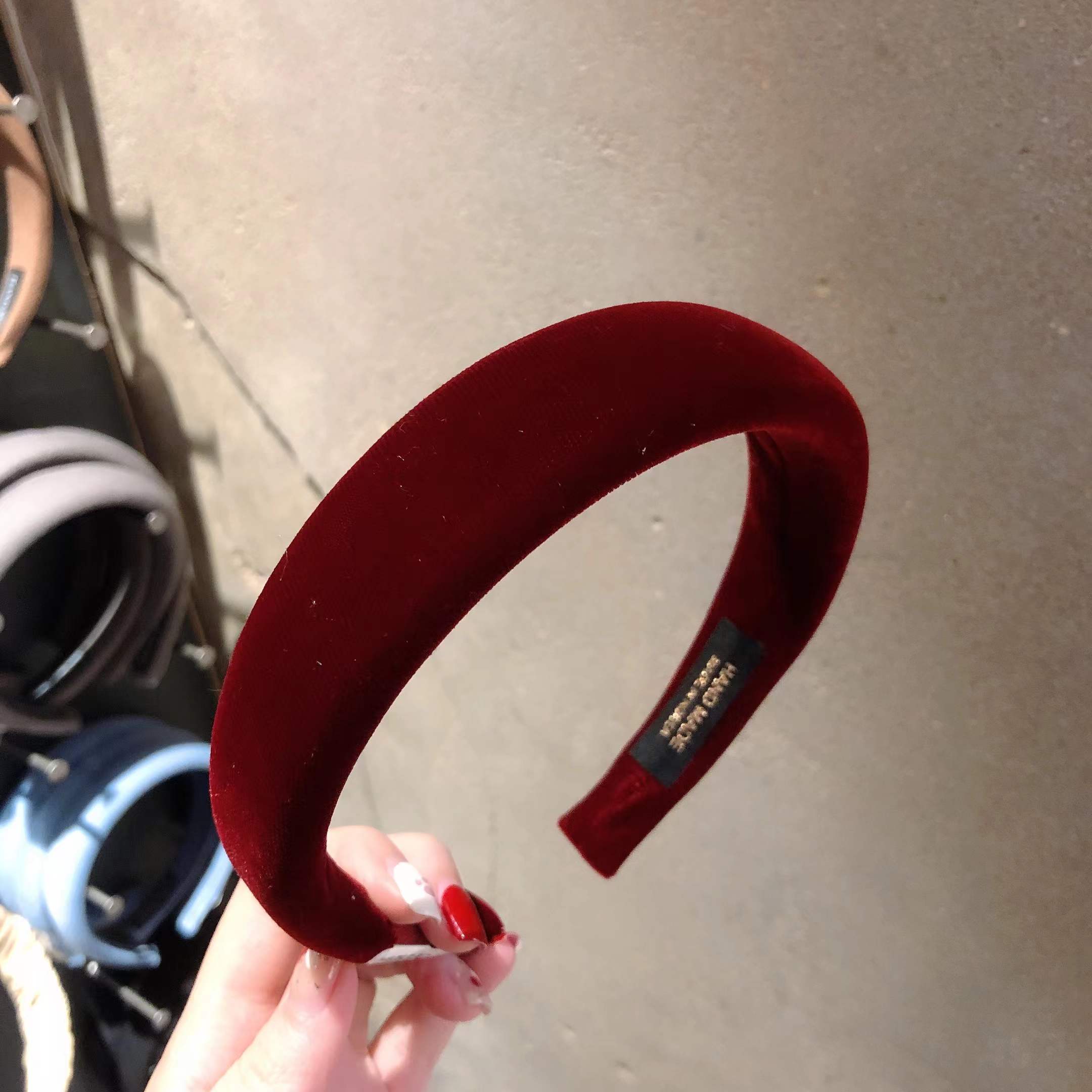 17mart韩国发饰东大门nyunyu复古丝绒海绵发箍优雅简约高颅顶头箍