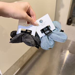 3.14韩国东大门baket发饰满钻细闪花朵抓夹