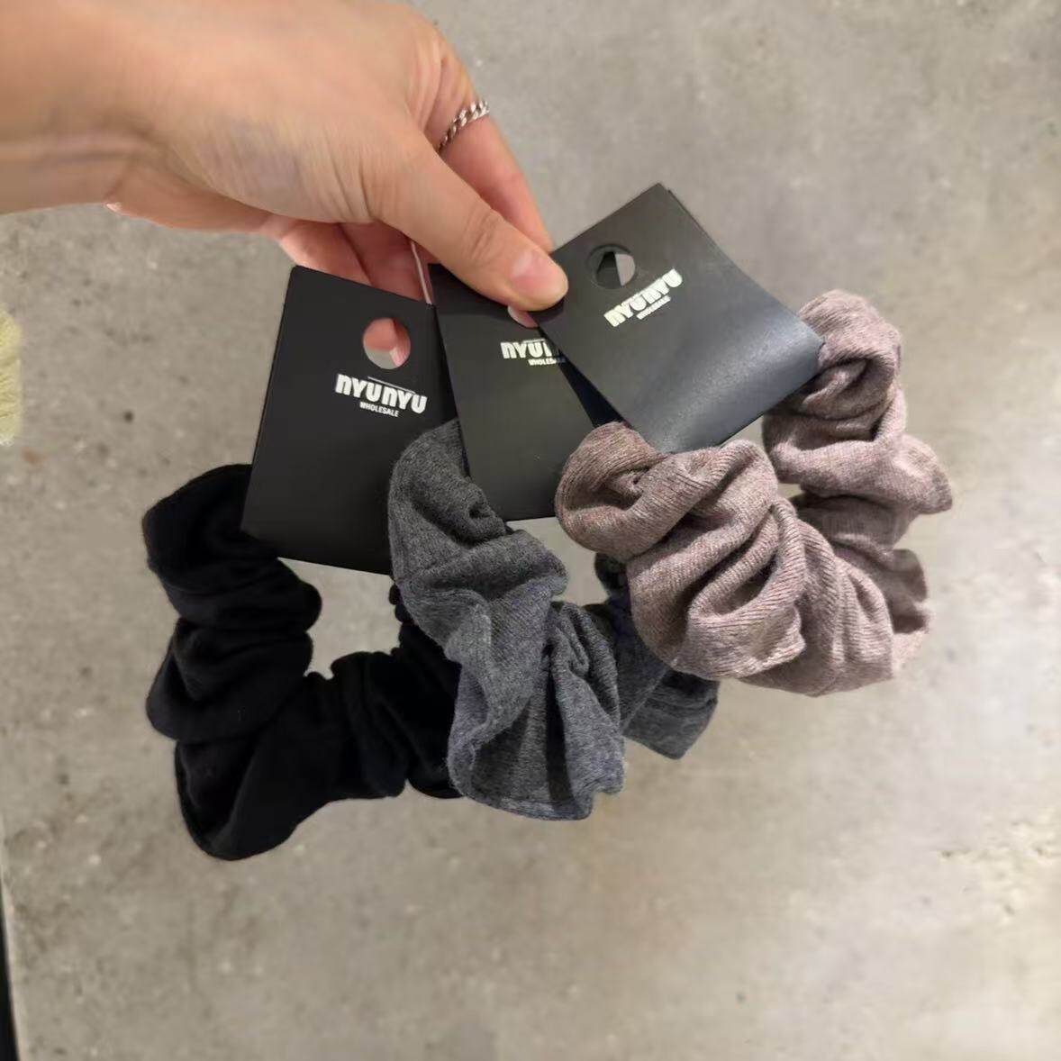 10.17韩国nyunyu发饰简约新款针织复古大肠发圈