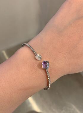 发饰方钻水钻简约气质手镯手环