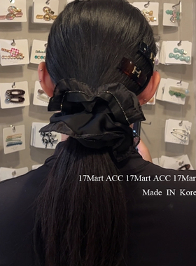 8.23韩国baket发饰蕾丝网纱水钻缎光气质大肠发圈