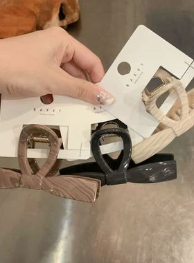 8.16韩国东大门baket发饰高级纹理复古简约蝴蝶结抓夹