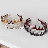 韩国发饰简约波浪外戴发箍女高颅顶气质百搭洗脸闪钻带齿防滑头箍