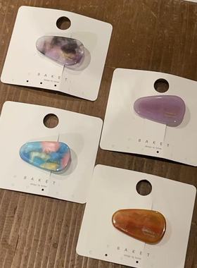 8.12韩国东大门baket发饰小水滴晕染法造鸭嘴夹鸭夹边夹发夹