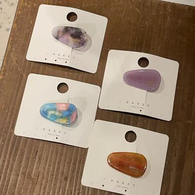 8.12韩国东大门baket发饰小水滴晕染法造鸭嘴夹鸭夹边夹发夹