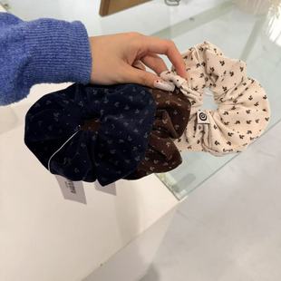 12.26韩国东大门nyunyu灯芯绒碎花甜美大肠发圈