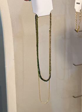 4.14韩国baket多层彩色串珠金属项链