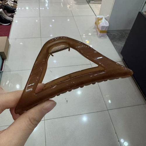 5.18韩国az发饰高级树脂中号三角抓夹气质鲨鱼夹11.5cm